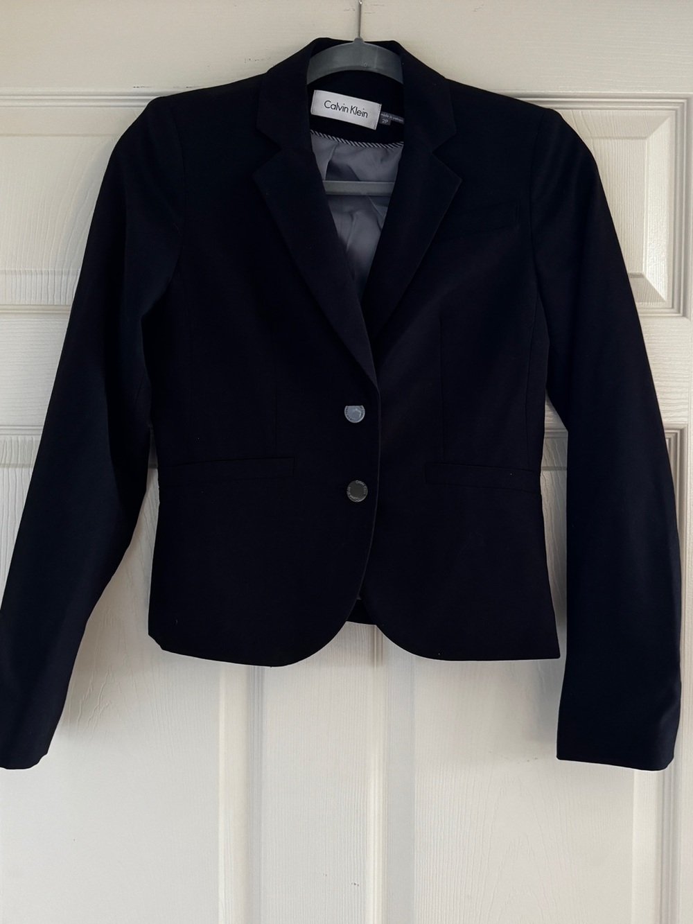 Calvin Klein Black Women's Two-Button Blazer